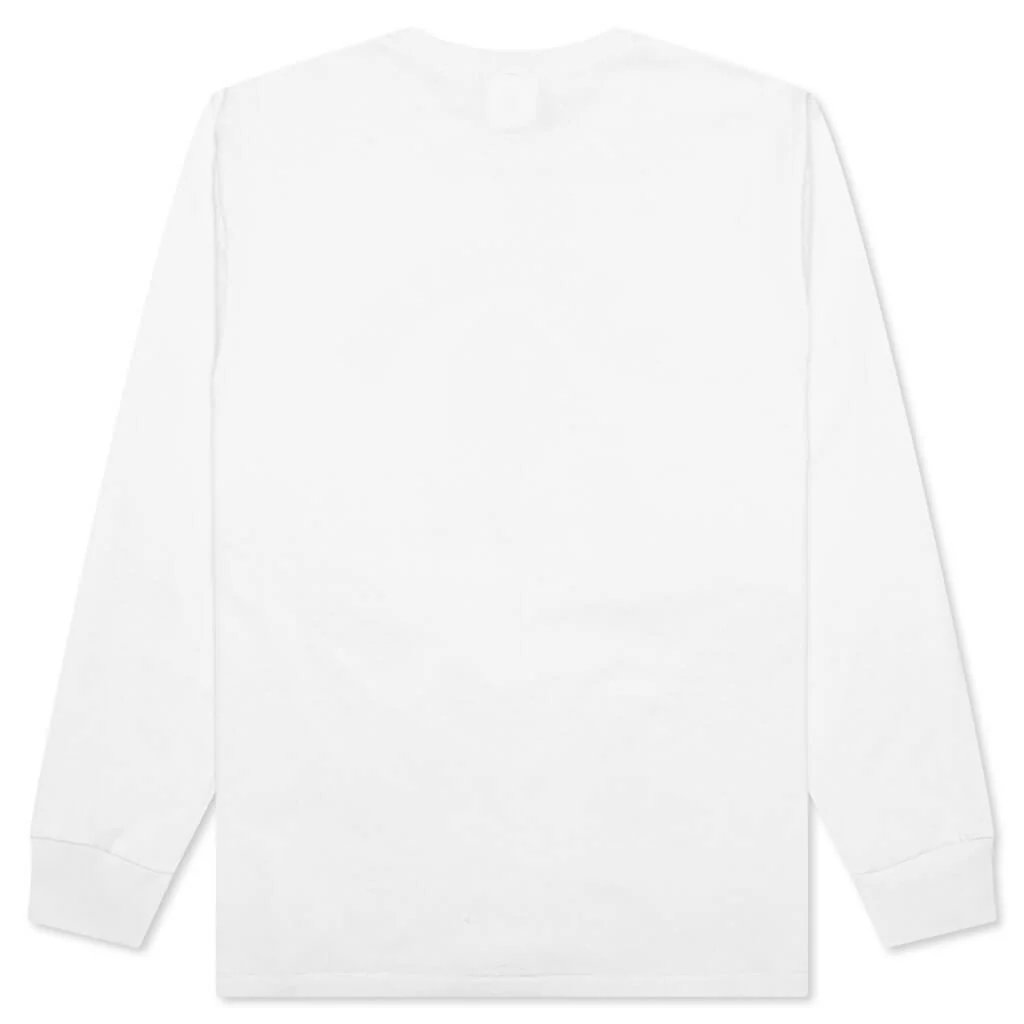 1st Camo College Long Sleeve Tee - White/Green - Image 2