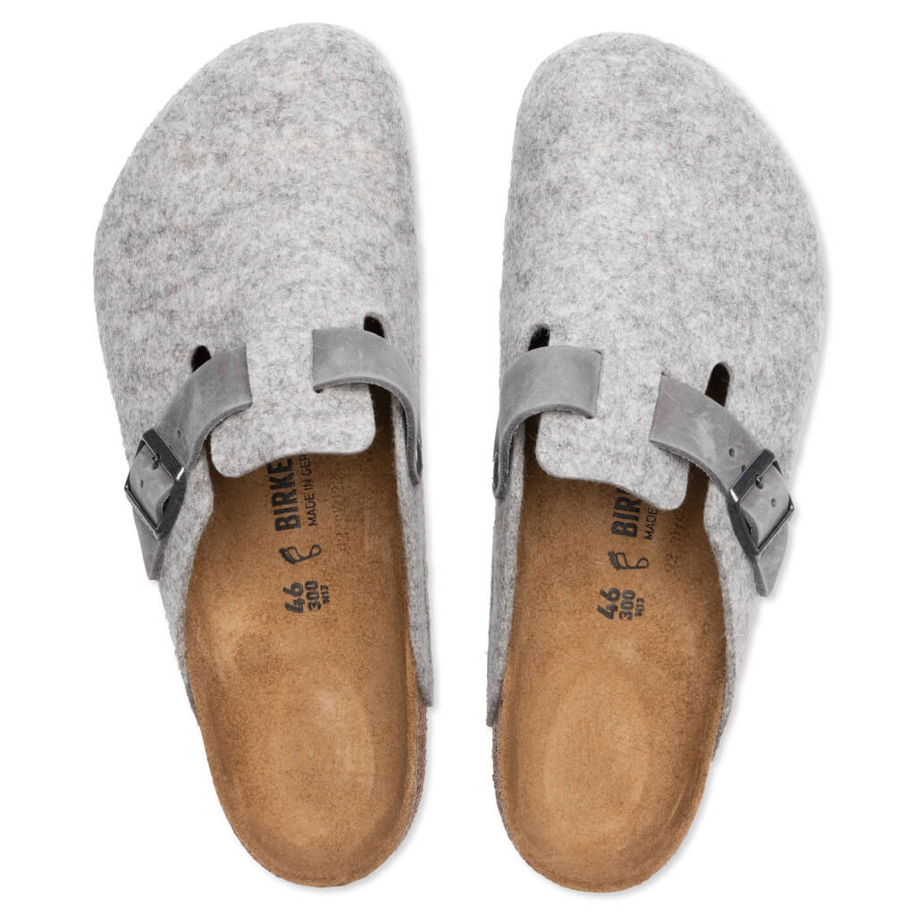 Wide Boston Leather - Light Grey - Image 4