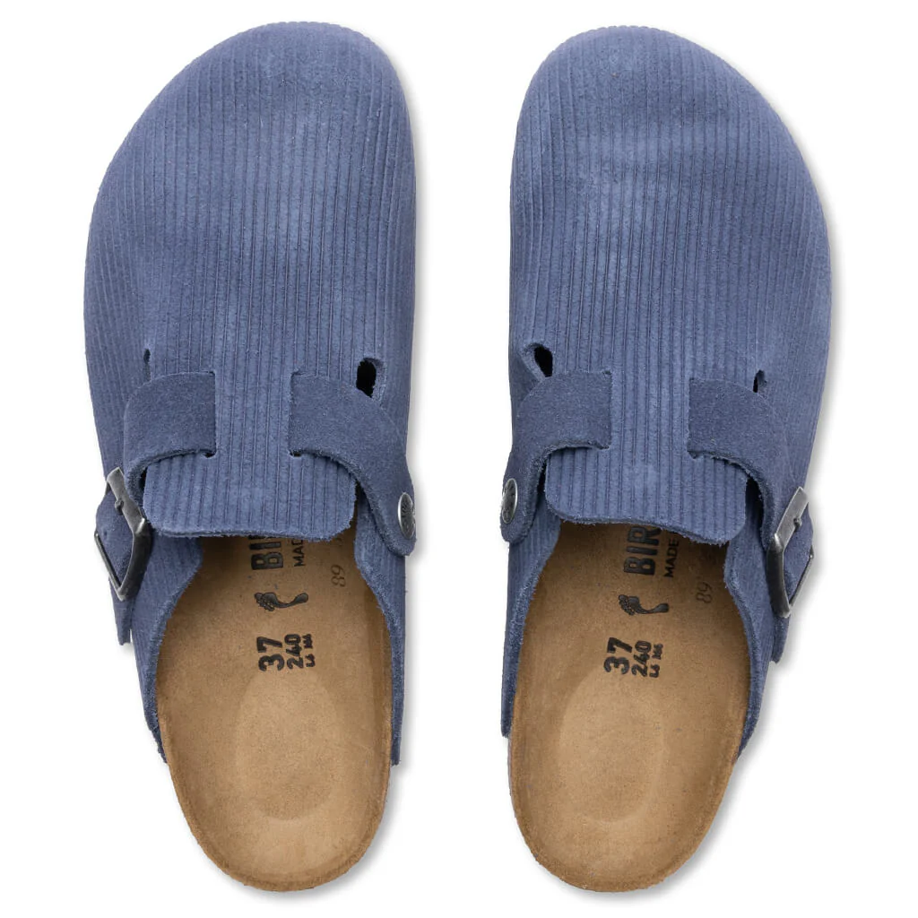 Wide Boston Suede Embossed - Indigo Blue - Image 4