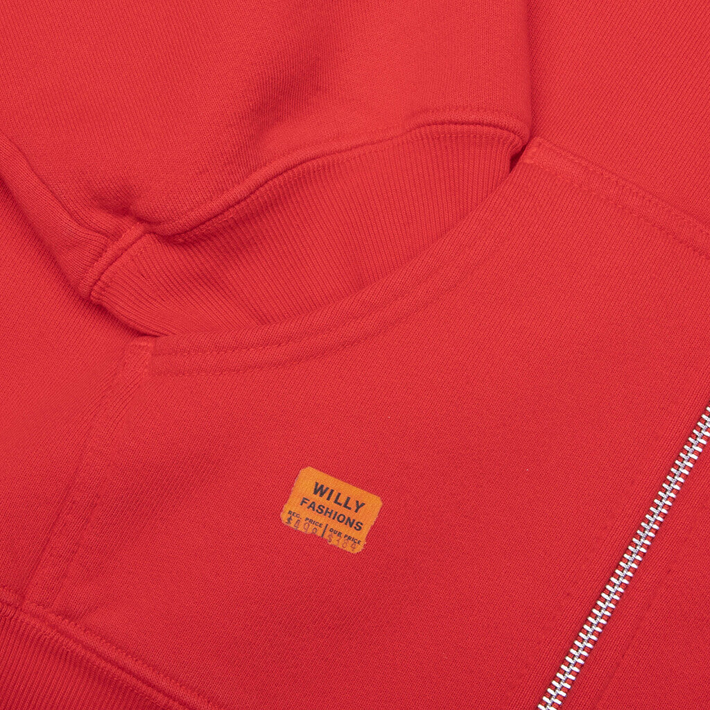 Fabuloso Shrunken Hoodie - Fiery Red - Image 4