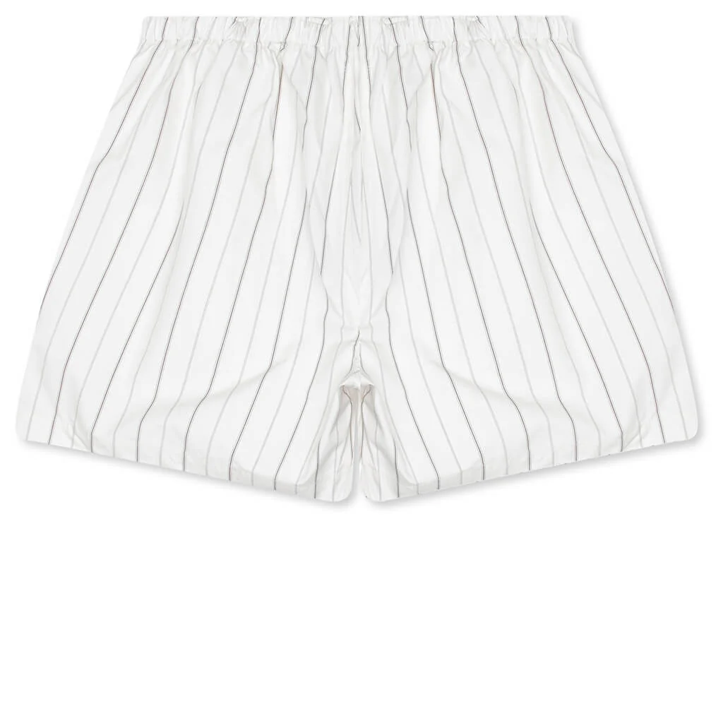 Willy Woven Boxer - White/Black Stripe - Image 2