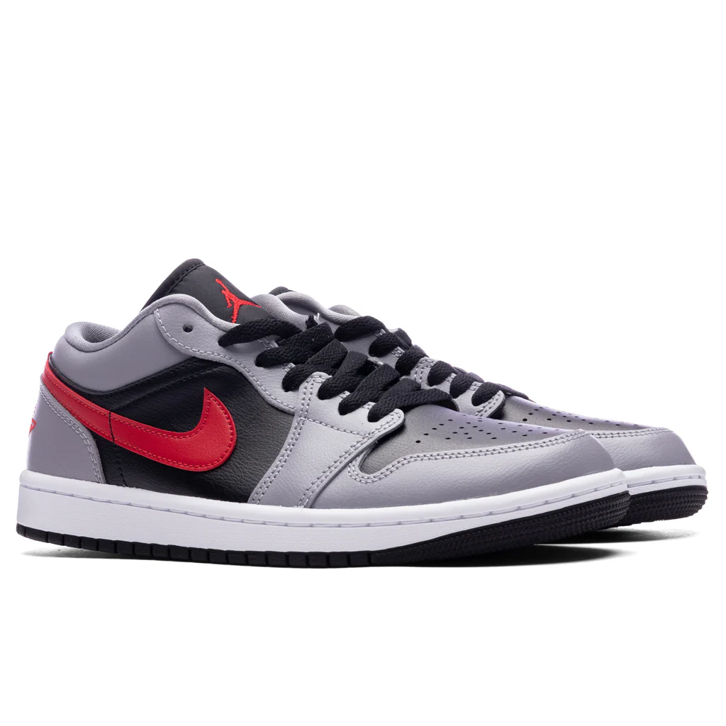 Women's Air Jordan 1 Low - Cement Grey/Fire Red/Black - Image 2