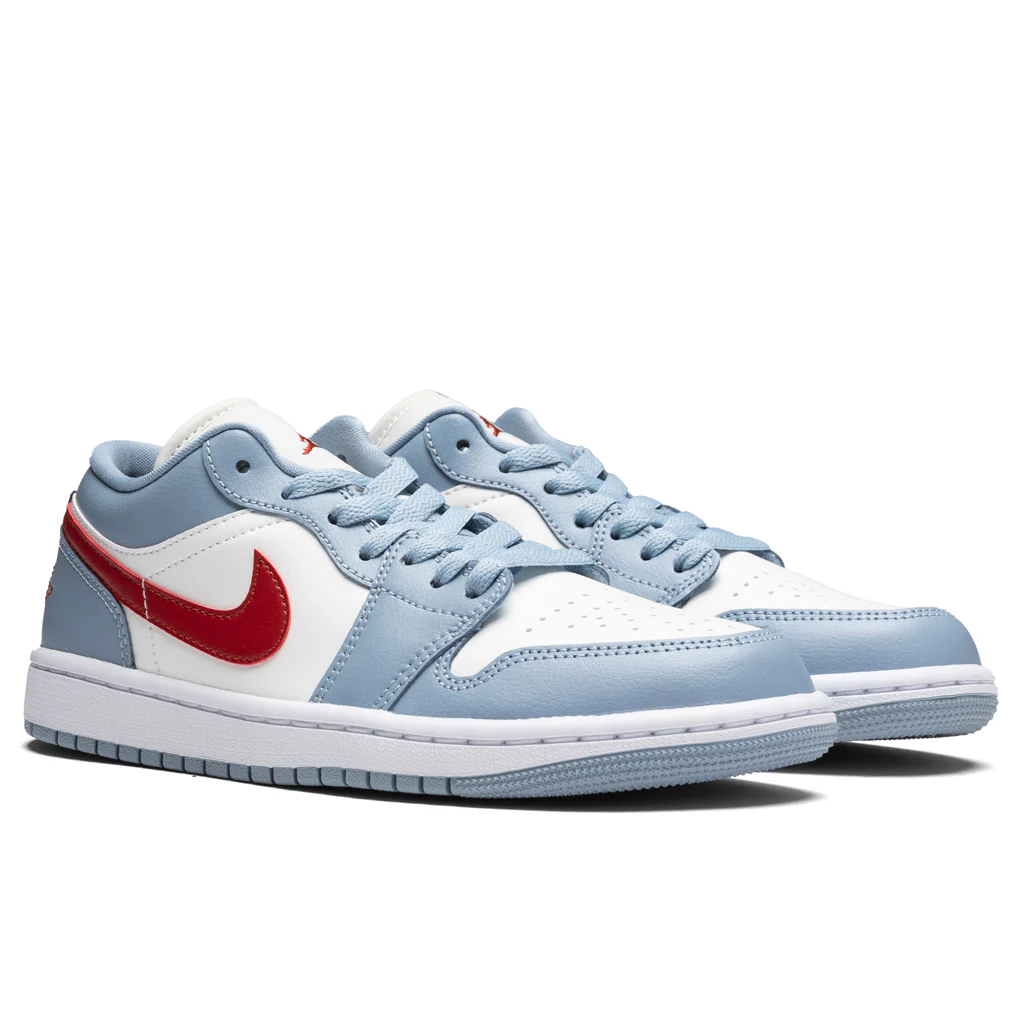 Women's Air Jordan 1 Low - Sail/Dune Red/Blue Grey/White - Image 2