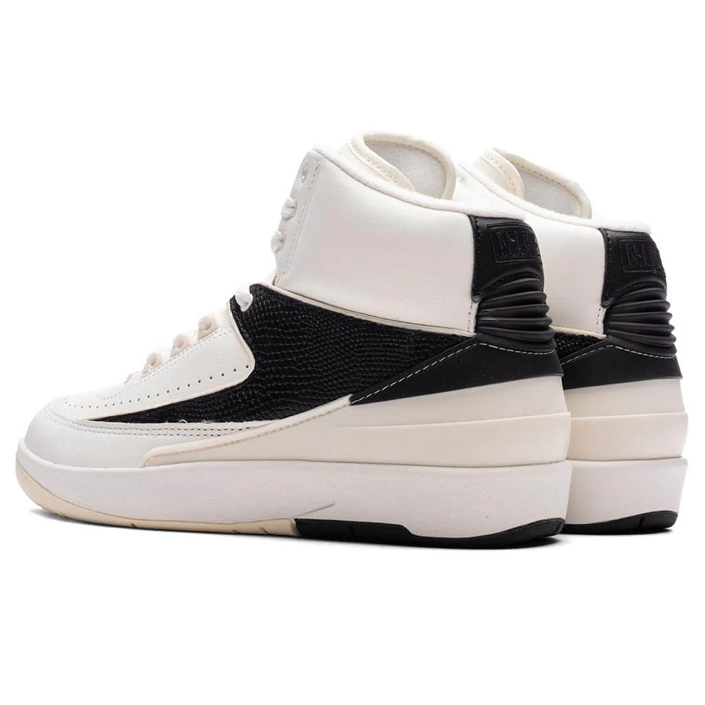 Women's Air Jordan 2 Retro - Sail/Coconut Milk/Black - Image 3