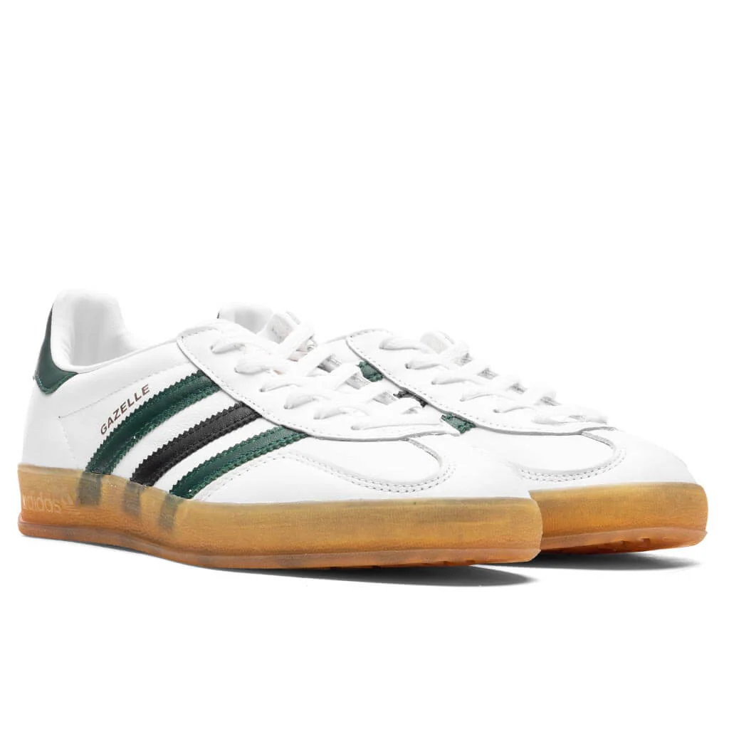 Women's Gazelle Indoor - White/Collegiate Green/Core Black - Image 2