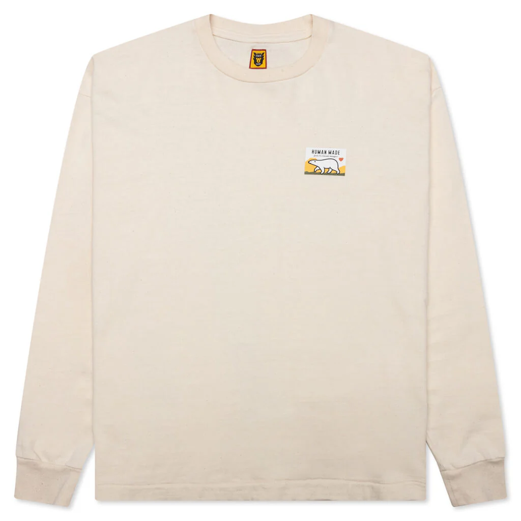 Wool Blended L/S T-Shirt - White