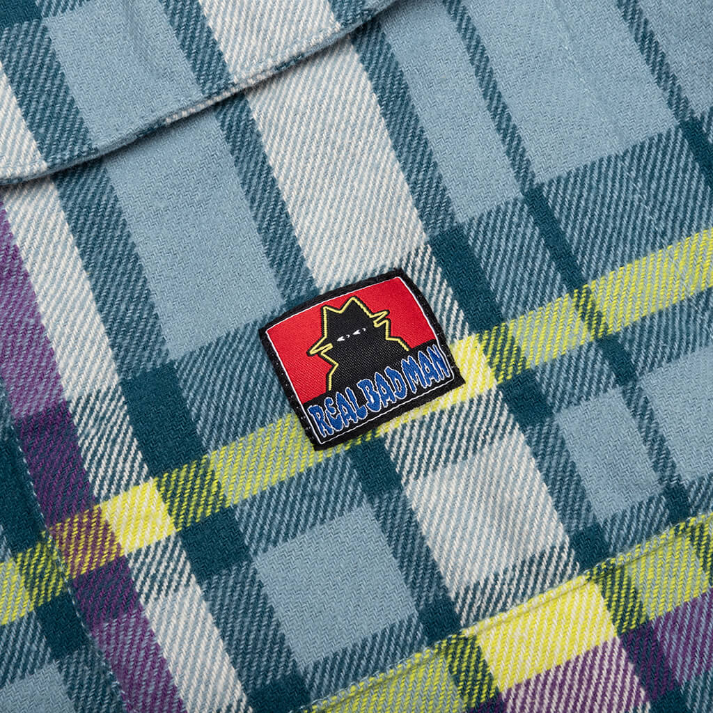 Work Flannel Shirt - Blue - Image 3