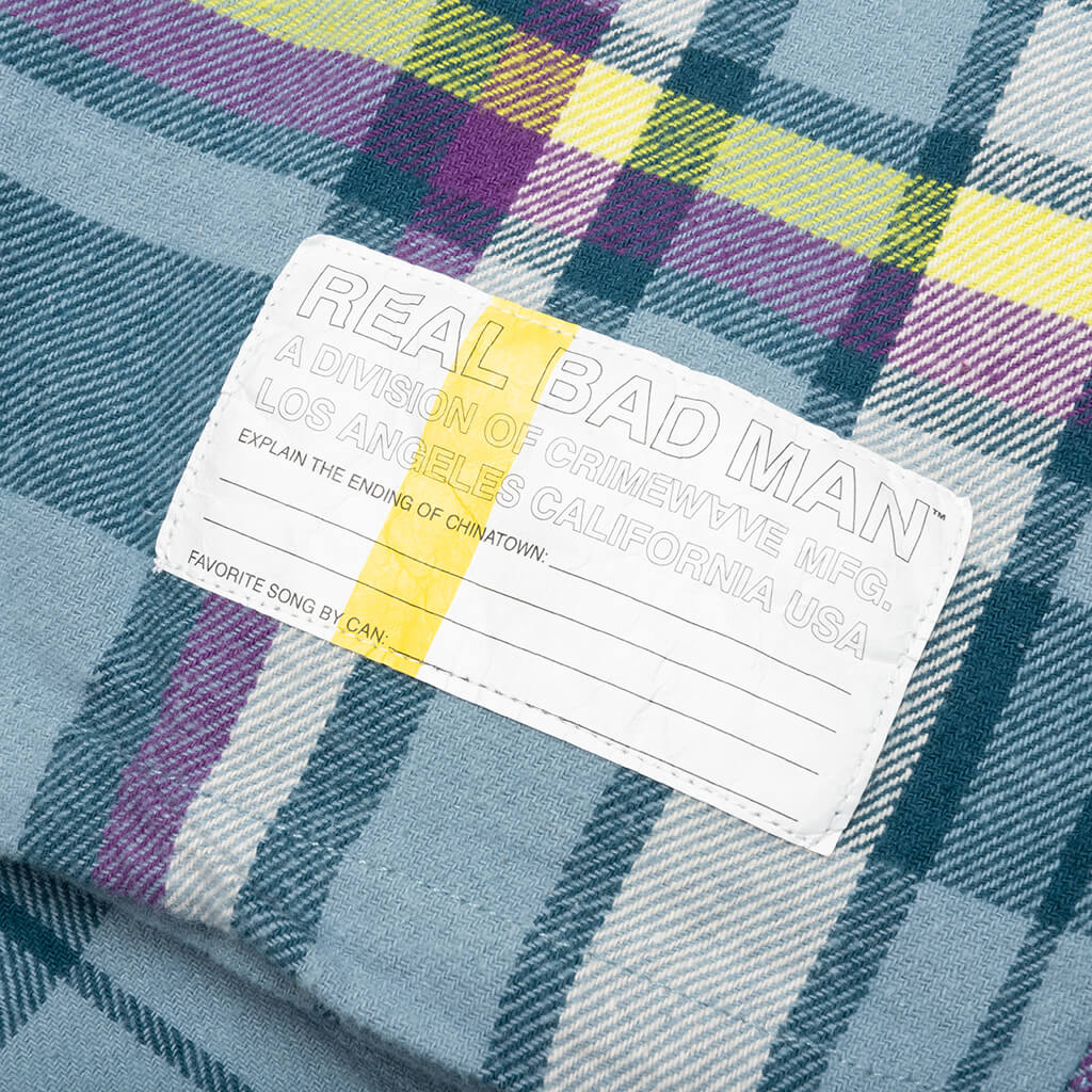 Work Flannel Shirt - Blue - Image 5