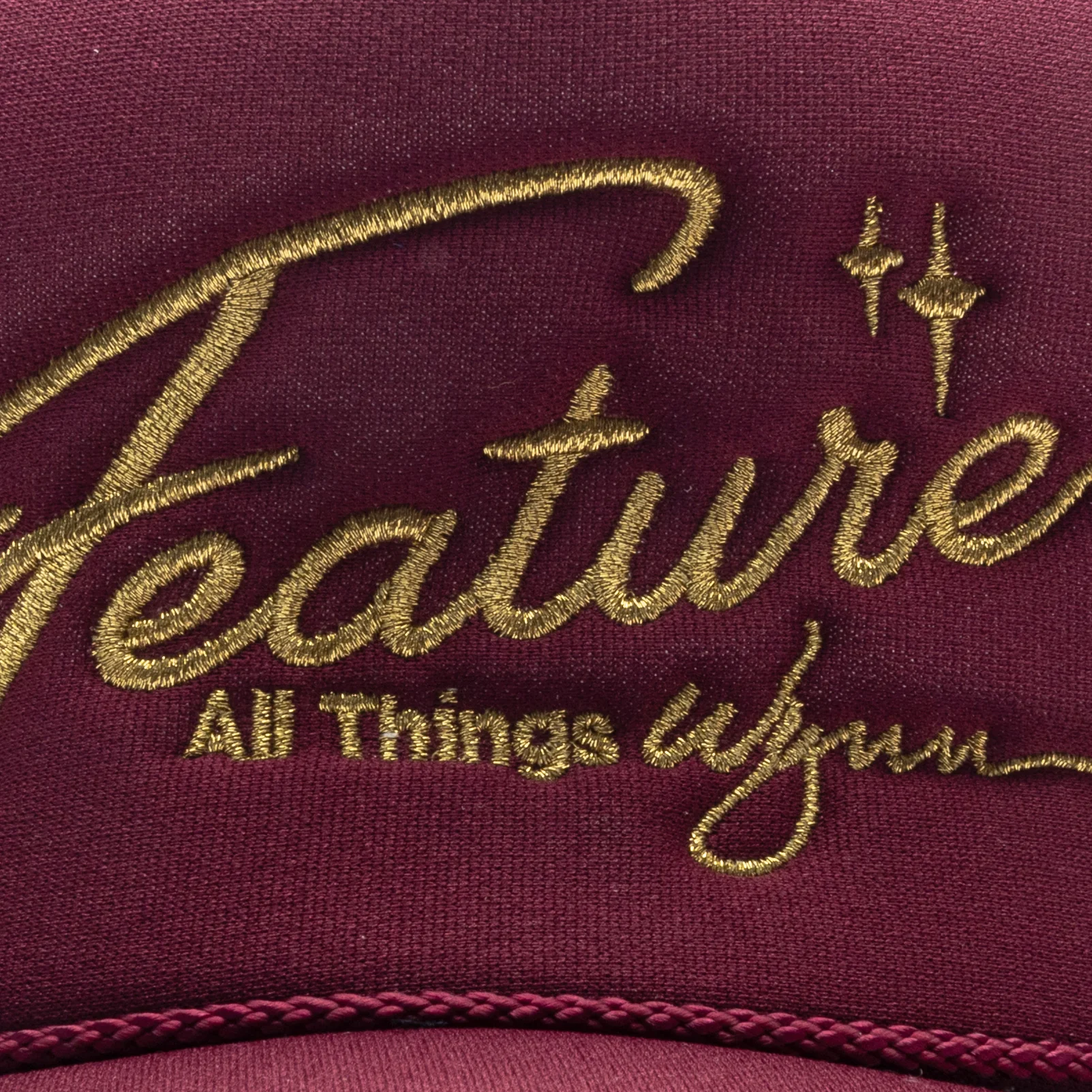 Feature x Wynn Shine Trucker - Burgundy/Maroon - Image 2