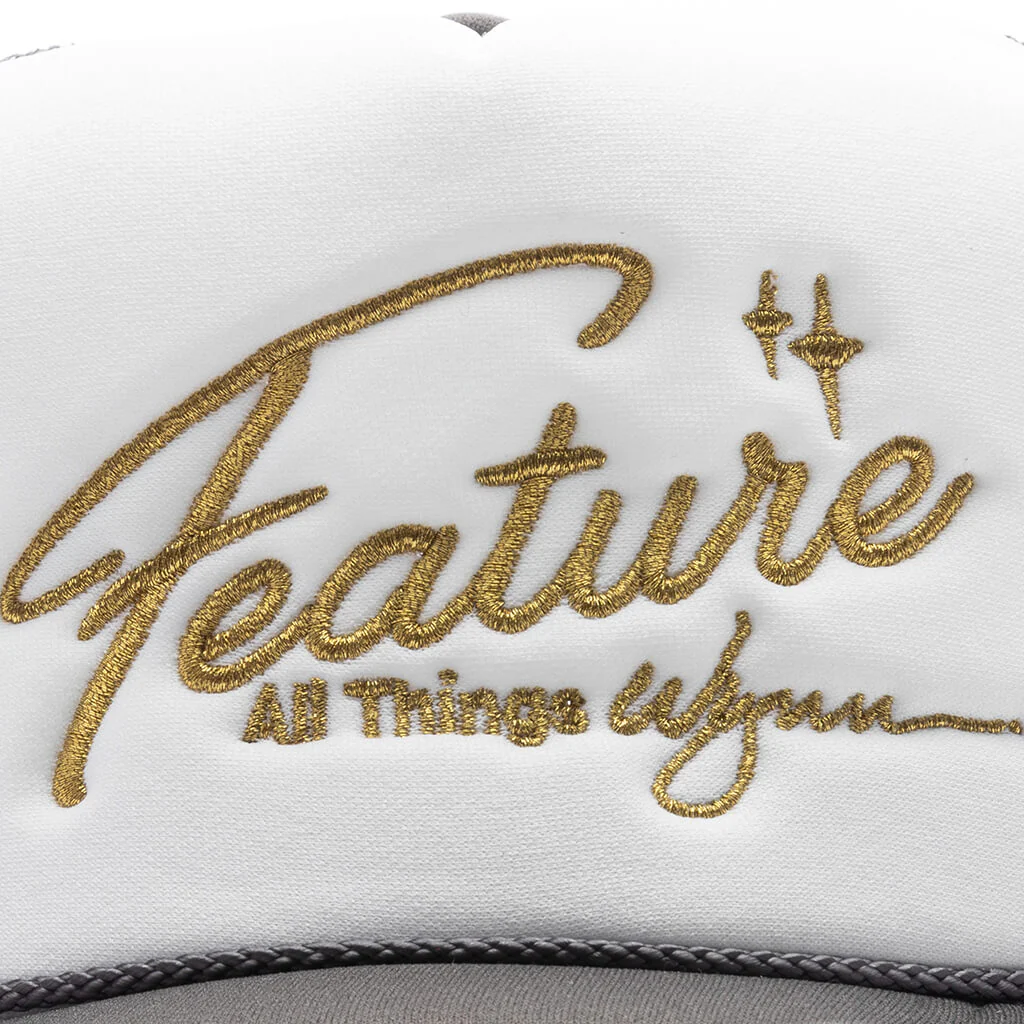 Feature x Wynn Shine Trucker - Charcoal Grey/White - Image 2