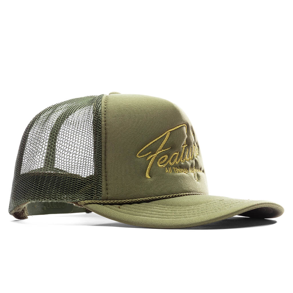 Feature x Wynn Shine Trucker - Olive Green - Image 3